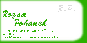 rozsa pohanek business card